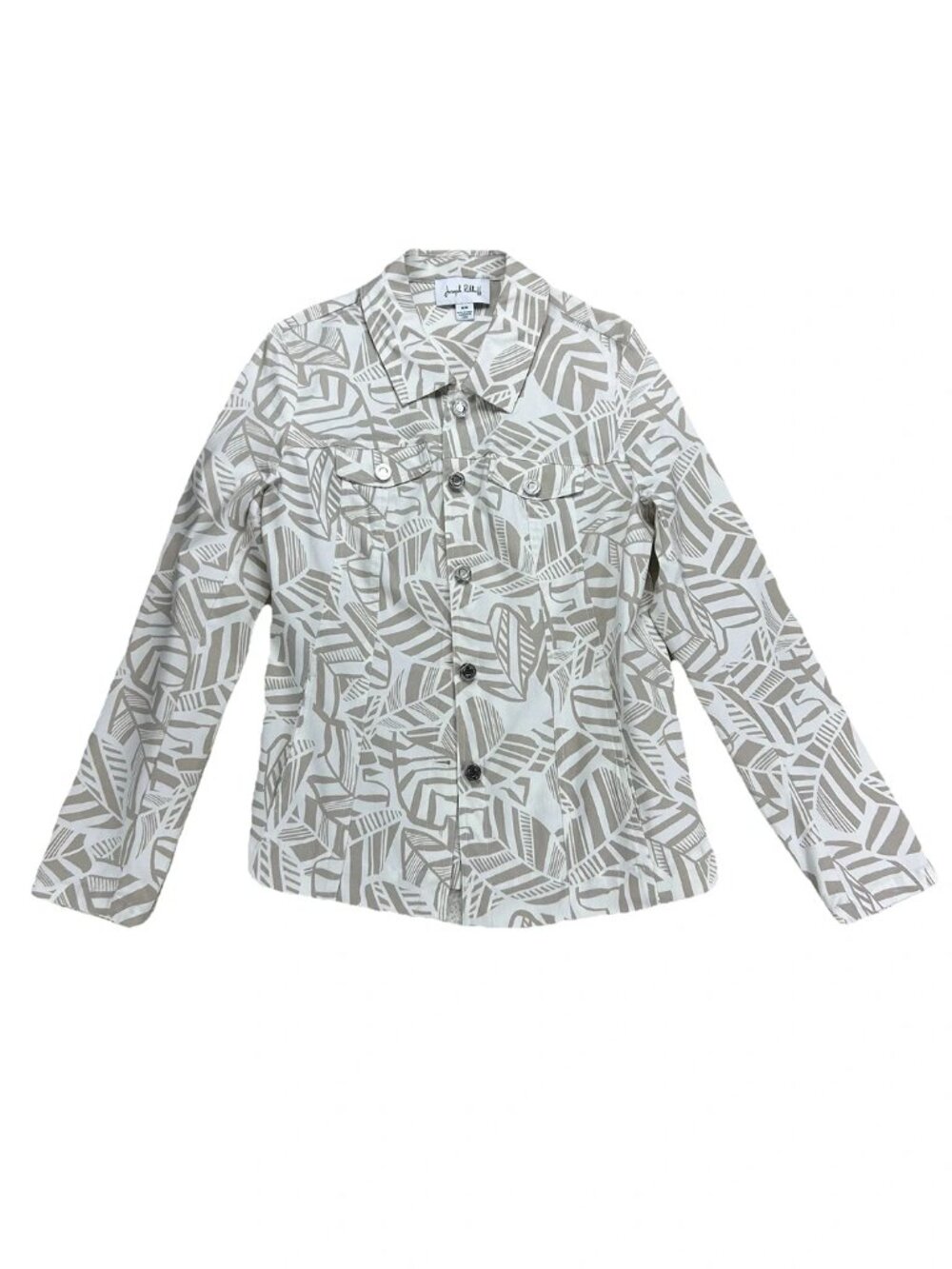 Joseph Ribkoff Moonstone In Vanilla Jacket Womens‎ Medium Abstract Geometric